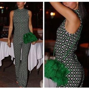 MANGO hippie floral print long jumpsuit blogger favorite boho